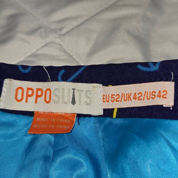 OppoSuits Mens US42 Beach Party Neon Print Blazer Jacket EU52 Summer Novelty AOP - Picture 2 of 16